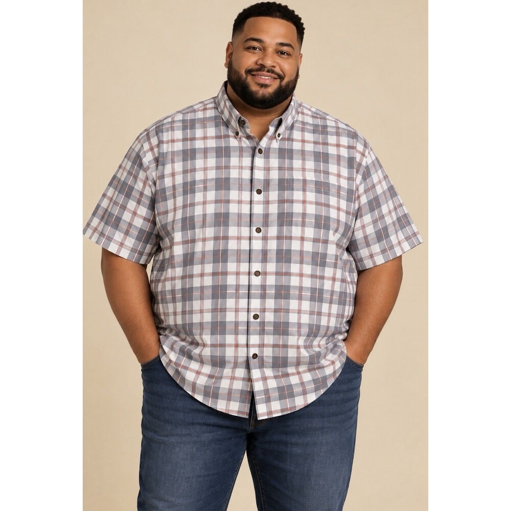Walnut Creek Plaid Button Down Shirt Size 5X